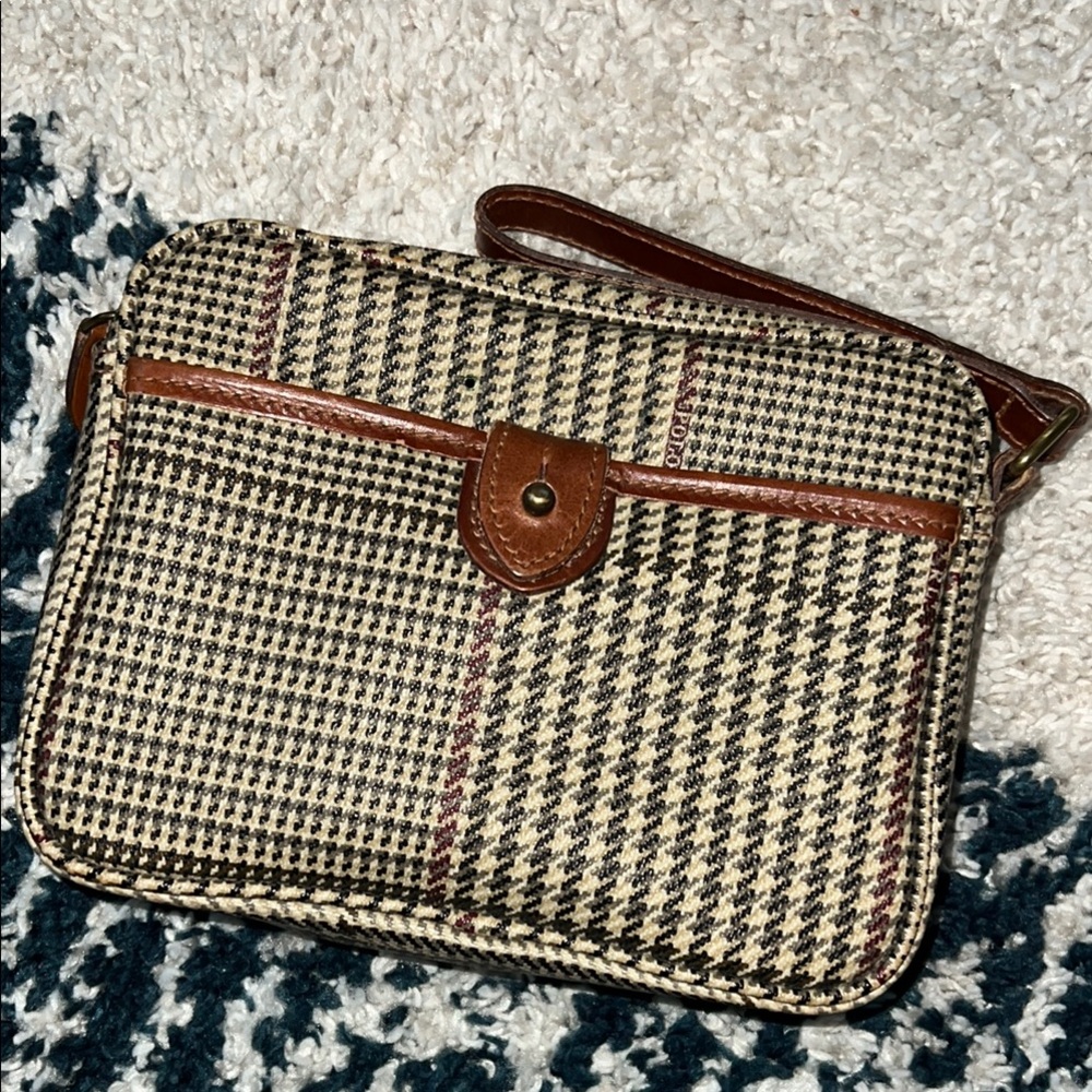 Rare Vintage Polo Ralph Lauren Houndstooth Clutch